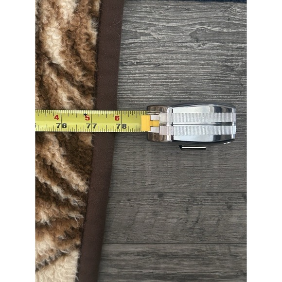 Vintage Ibena Relax Dolan Leopard Blanket Reversible Brown West Germany Rare - Picture 12 of 13